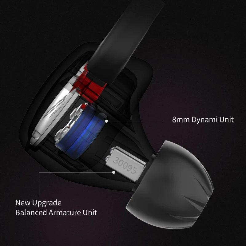 Высококачественные гибридные наушники CCA для телефона с технологией Hi Fi