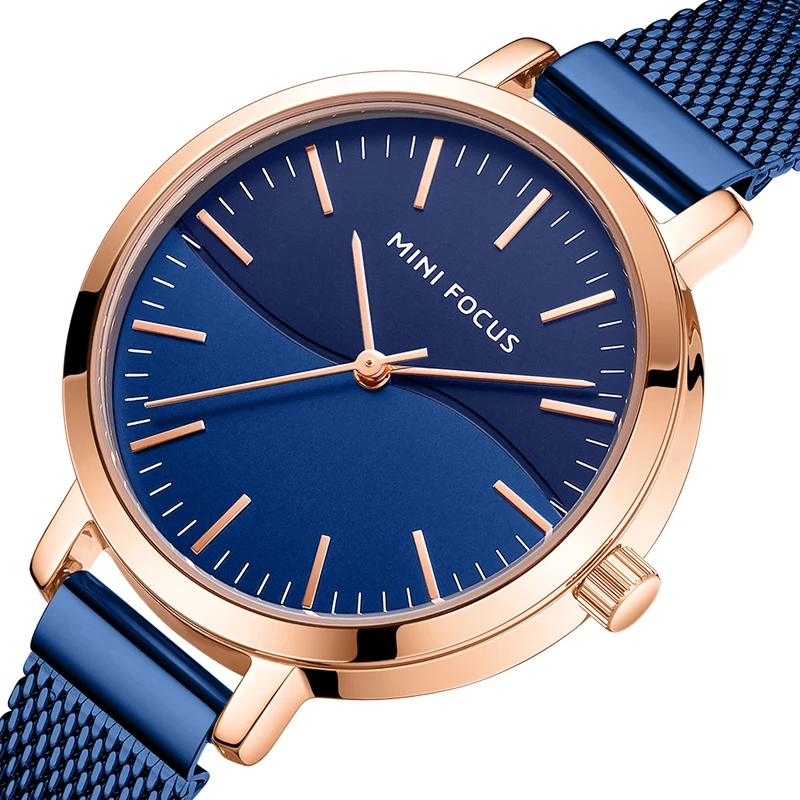 

2019 New Fashion Ladies Watch Big Roman Number Women Watches Blue Business Quartz Wristwatch Clock relogio feminino Gift whatch