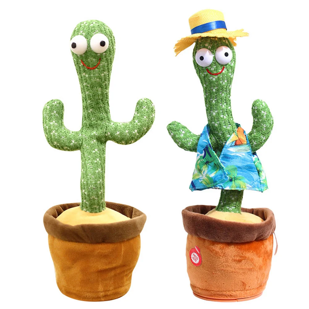 

Cactus Plush Toy Electric Singing 120 Songs Dancing And Twisting Cactus Luminous Recording Learning To Speak Twisting Plush Toys