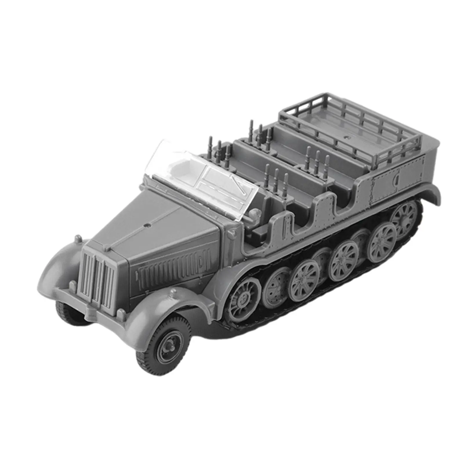 

1/72 Armored Vehicle Realistic German SD.Kfz. 7 Classic Miniature Trunk Kids Toys Display Model for Kids Adults