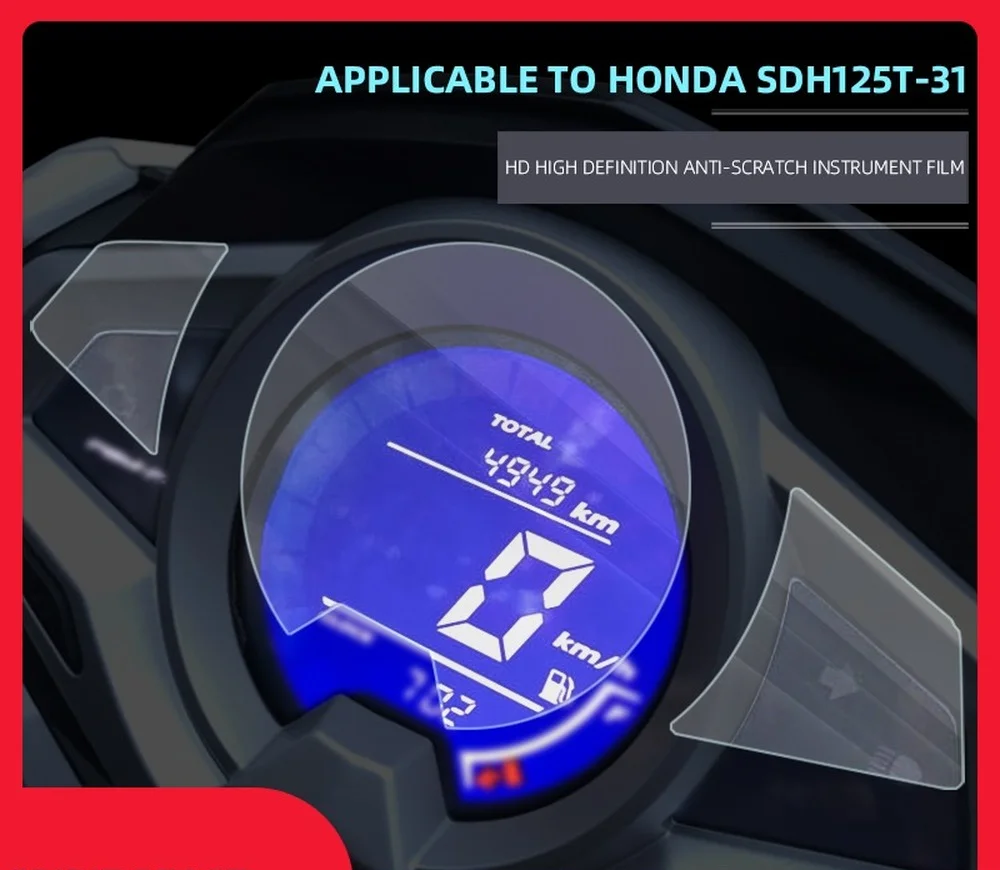 

Motorcycle Speedometer Scratch Proof TPU Protection Film Dashboard Screen Instrument Film for Honda SDH125T-31 RX 125 Fi Suzuki