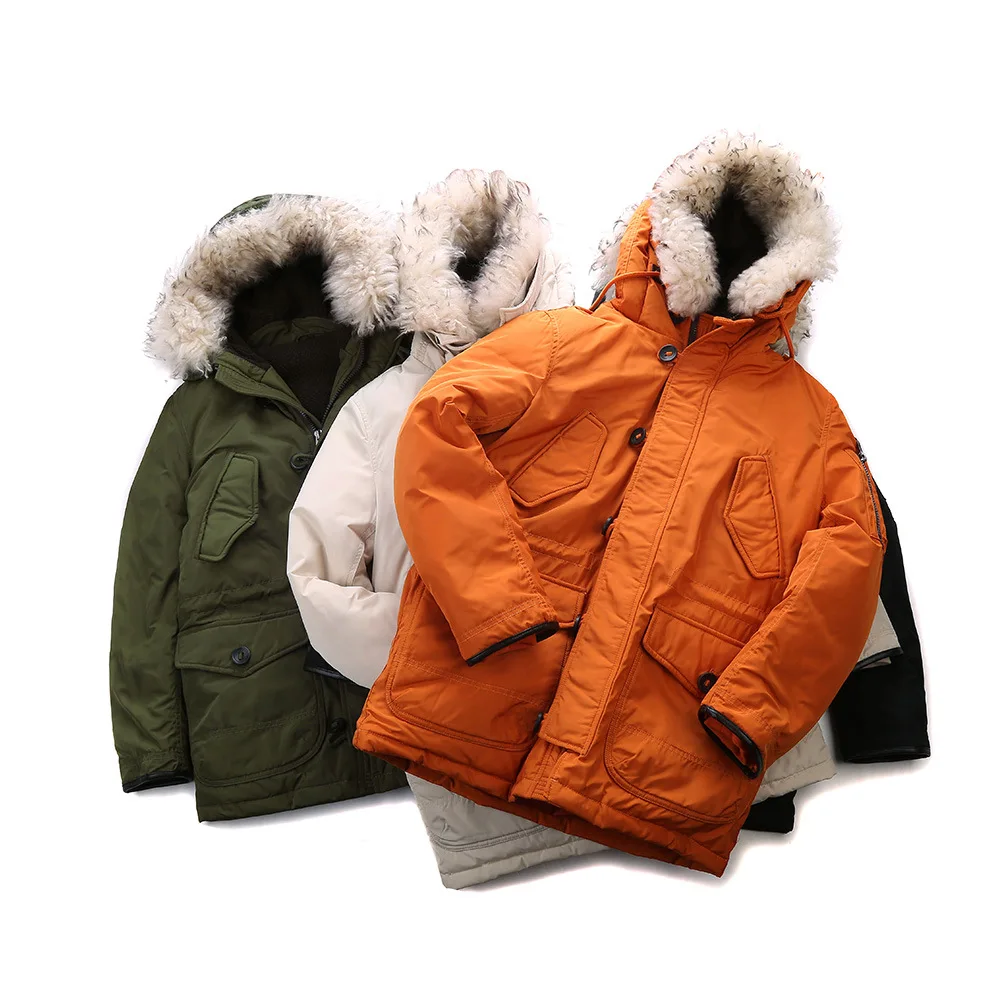 Зимняя пуховая куртка парка Мужская Толстая зимняя белое пуховое пальто мужское