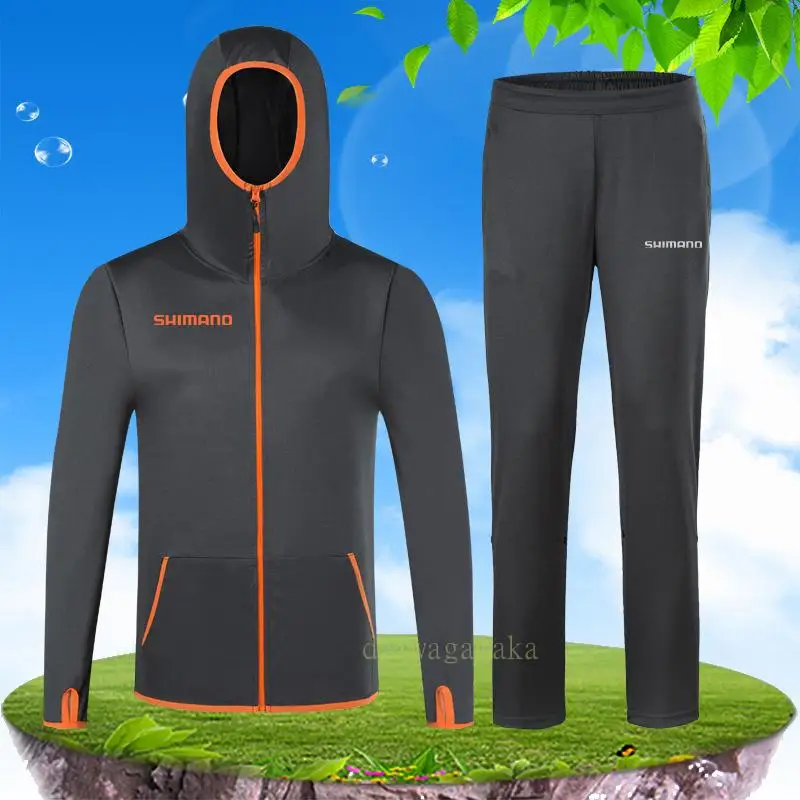 

2021 Fishing Suit for Men Breathable Upf 50+Uv Protection Outdoor Sportswear Suit Summer Shirt Pants Fishing Clothes Long Sleeve