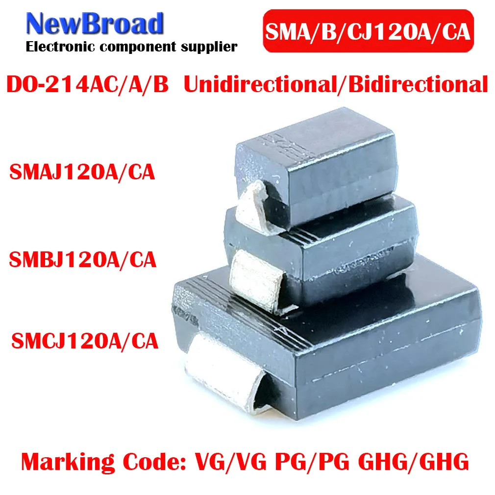 10 шт SMD TVS диод однонаправленный/Двунаправленный SMAJ120A/CA SMBJ120A/CA SMCJ120A/CA