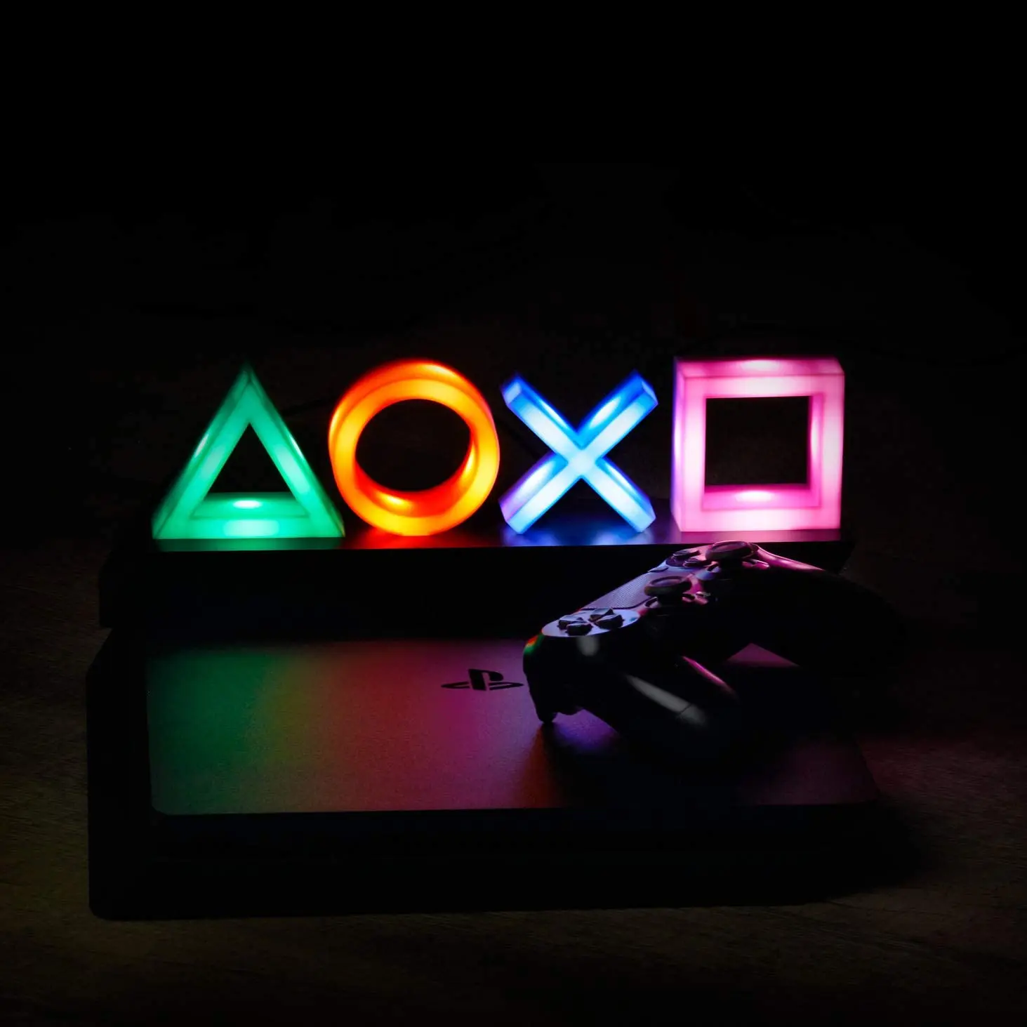 

PS4 Game Icon Light 3 Light Modes Playstation Sign Voice Control Acrylic Atmosphere Neon Bar Lamp Club KTV Decor Night Icon Lamp