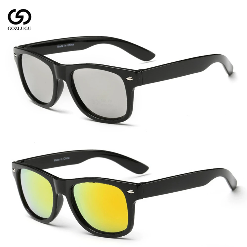 2019 модные детские солнцезащитные очки для мальчиков и девочек UV400 зеркальные