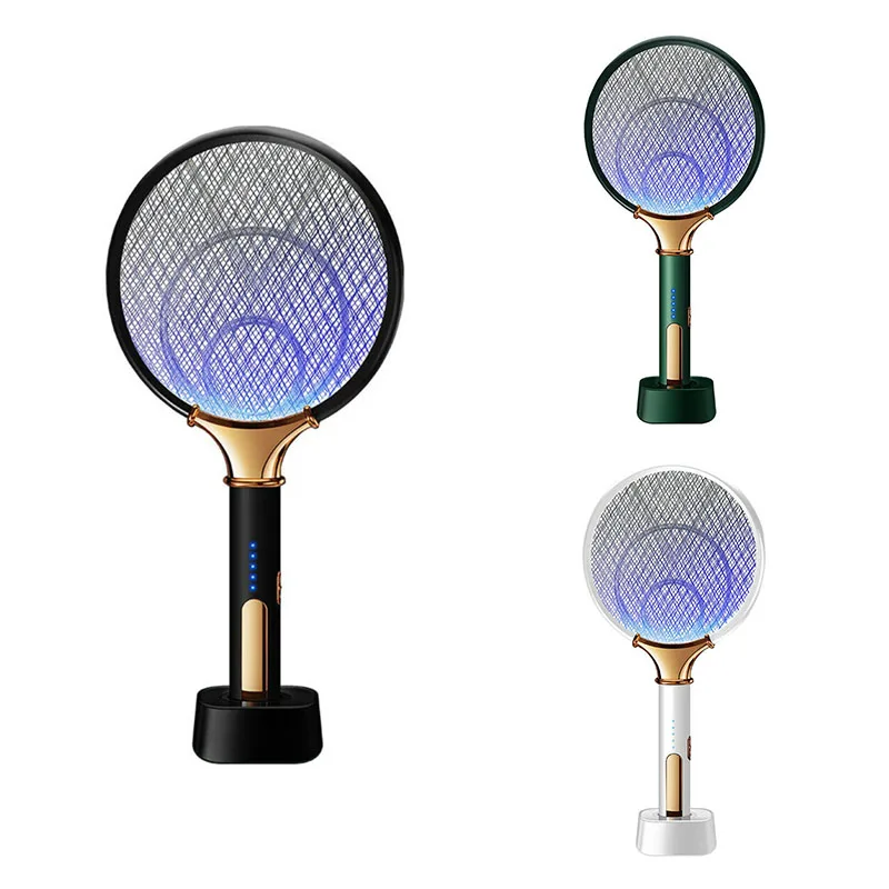 

2 IN 1 Rechargeable High-Voltage Electric Fly Swatter Mosquito Racket Bug Killer