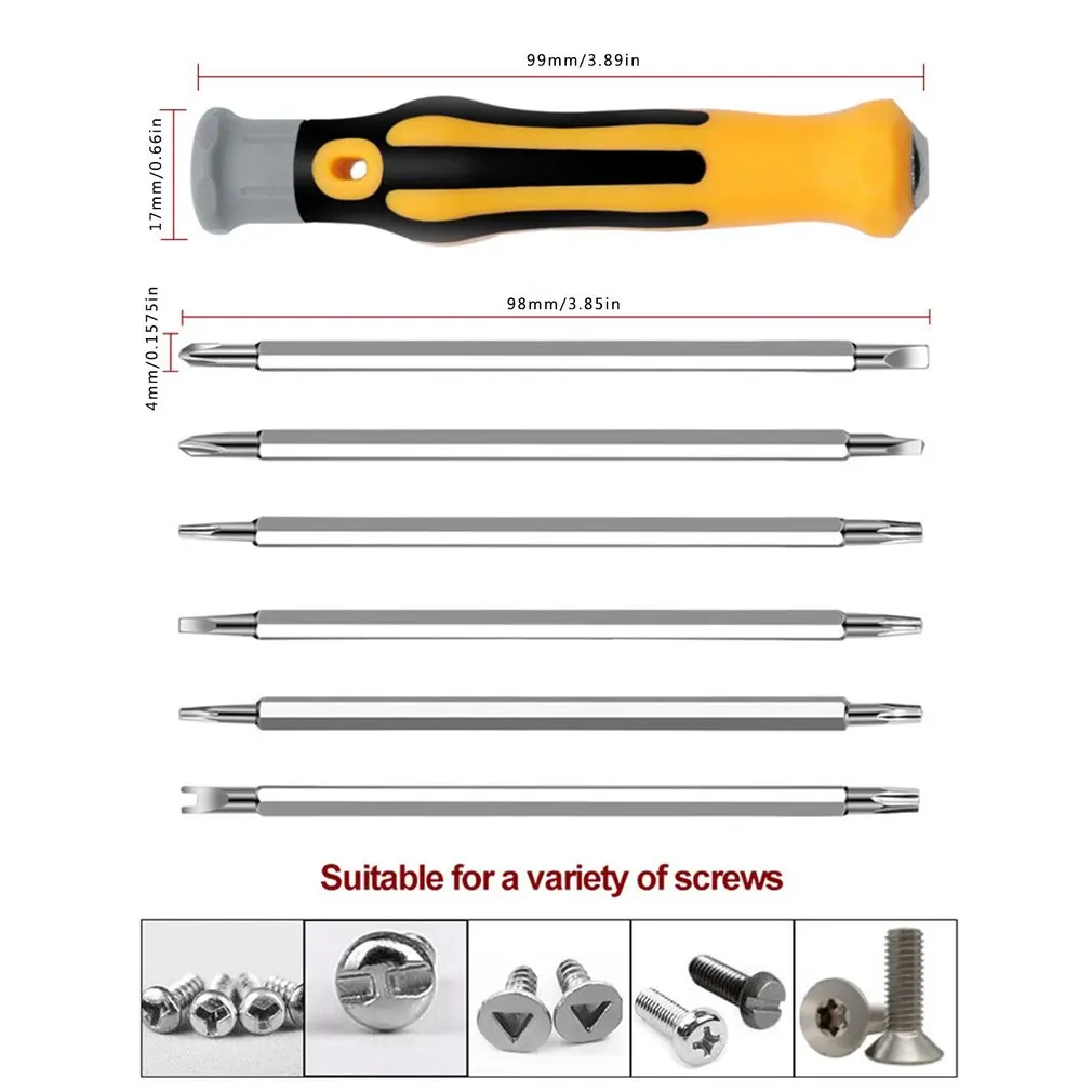 

Multi-function Household Screwdriver Set Strong Magnetic Screwdriver Phillips Double Head Torx Screwdriver For Maintenance