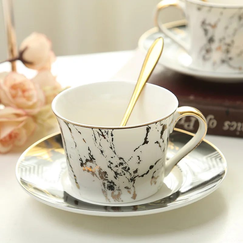 

Gold Afternoon Tea Cup Saucer Set Coffee Cup Tea pot Set Tea Tray Bridesmaid Gift