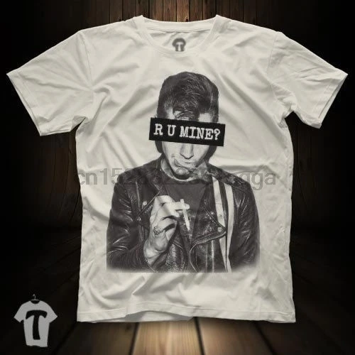 Футболка мужская с принтом Arctic monkey R U Mine Модная хлопковая рубашка короткими