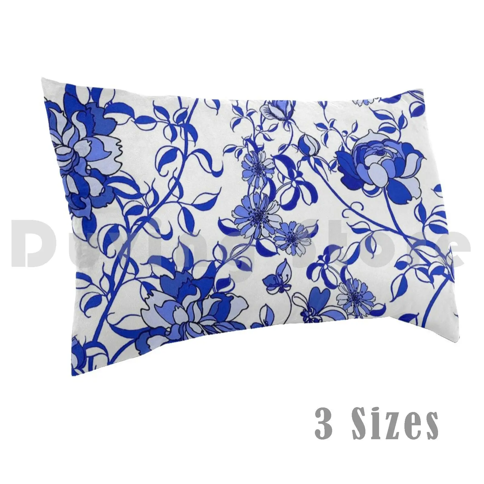 

Dutch Delft : Vintage Art Print Pillow Case DIY 50x75 Dutch Nederlands Netherlands Delf Colorful Image Flowers