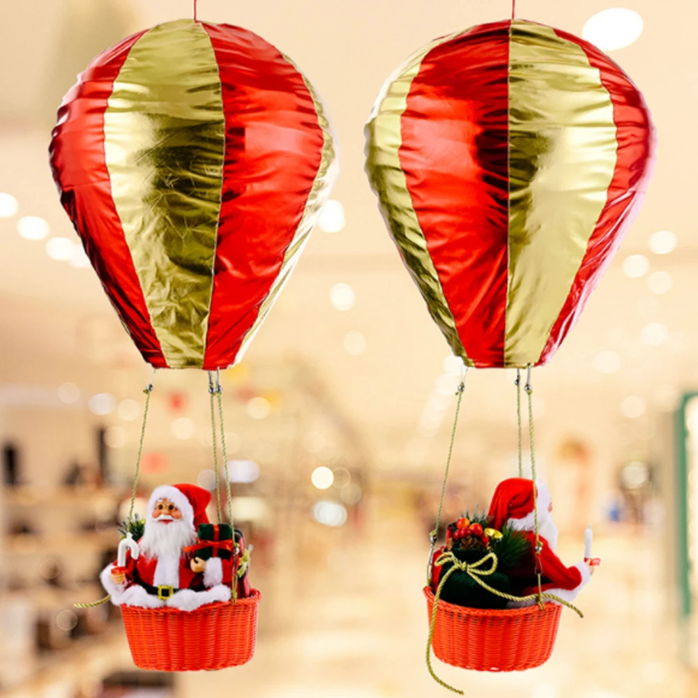 

Hot Selling Santa Claus Hot Air Balloon Decor Christmas Ornaments for Home Shopping Mall Hotel Ceiling Decoration Happy New Year