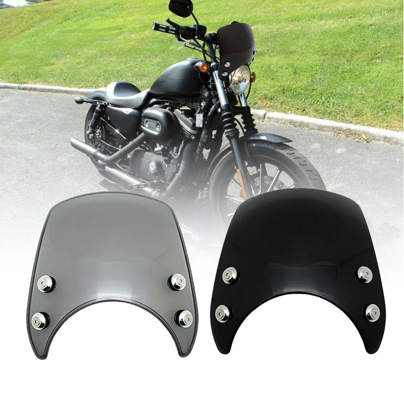 

Motorcycle Adjustable Windscreen Windshield Aluminum 39mm-41mm forks For Sportster XL 883 1200 XL1200NS XL883 XL1200 2004-2019