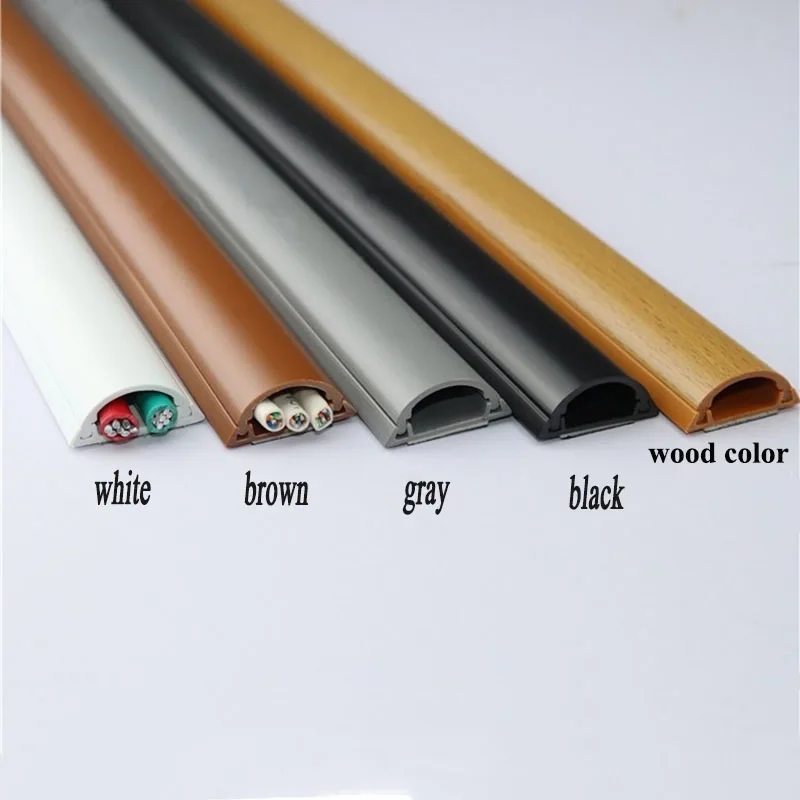 

4pcs ( 50cm/pc) Plastic Cord Duct Cover Wire Management Cable Raceway for 3 wires Free Shipping