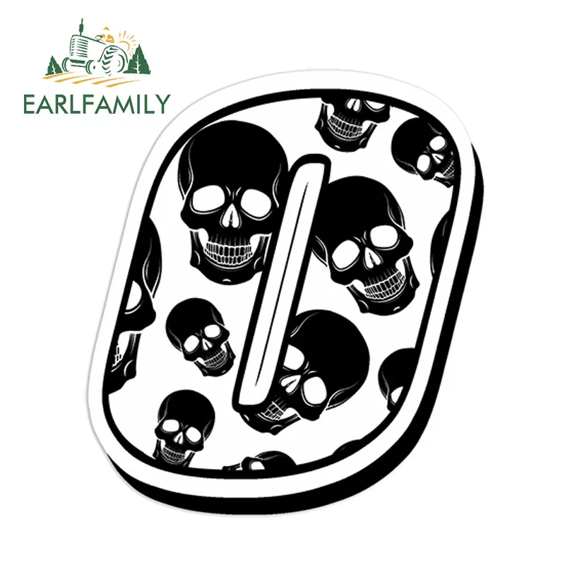 EARLFAMILY 13 см x 10 автостайлинг гоночные номера виниловая наклейка череп s Мотокросс