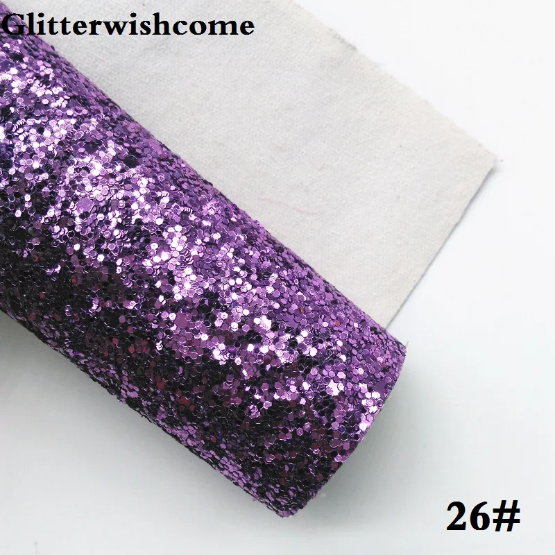 Glitterwishcome 21X29 см A4 Размер синтетическая кожа, плотная блестящая кожа ткань винил для бантов, GM021A - Цвет: 26