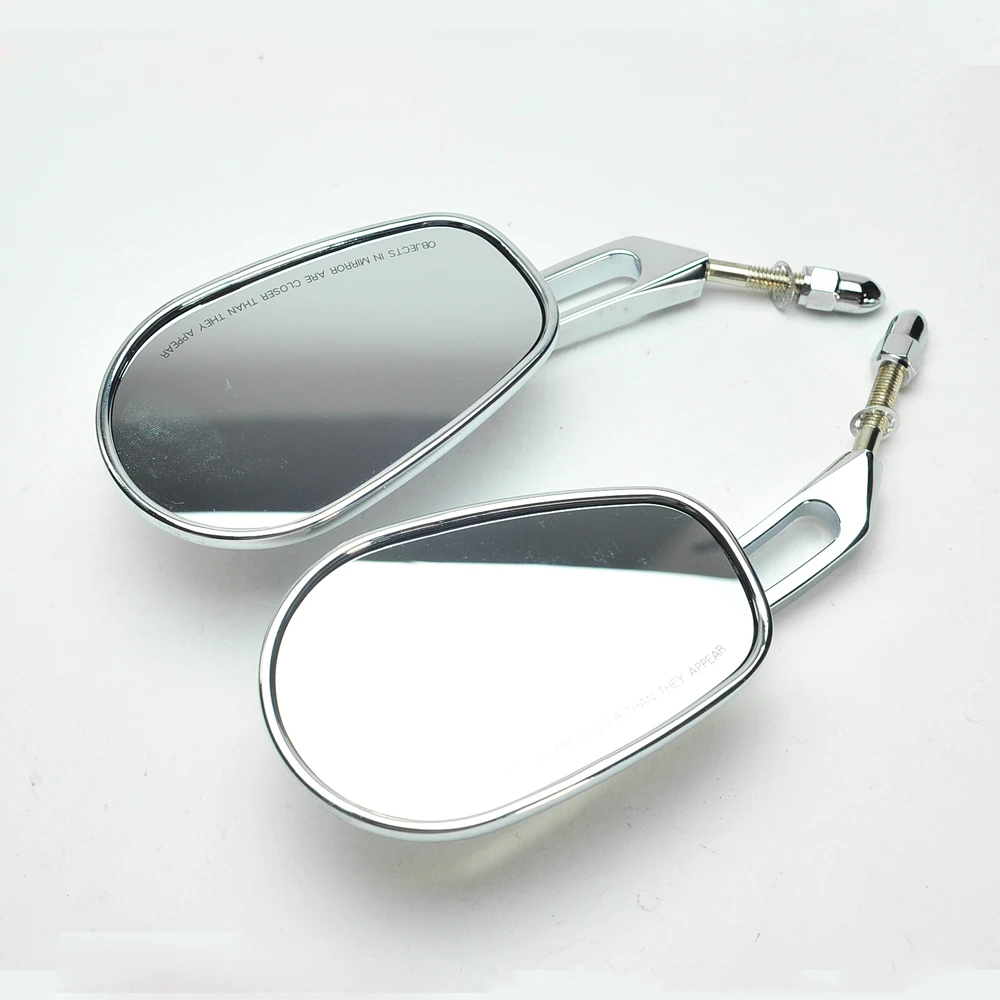 8 мм хромированные мотоциклетные зеркала заднего вида для Harley FLHT FLHR FLTRX Road King FLHTC