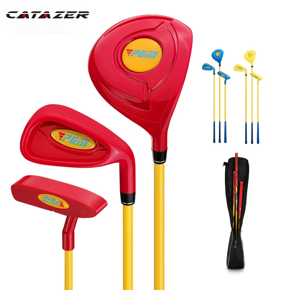 3-5 Year Old Kids Golf Club Full Set Children's Boy Girl Beginner's Golf Training Set Wood Iron Swing Putter Headcover Bag Gift