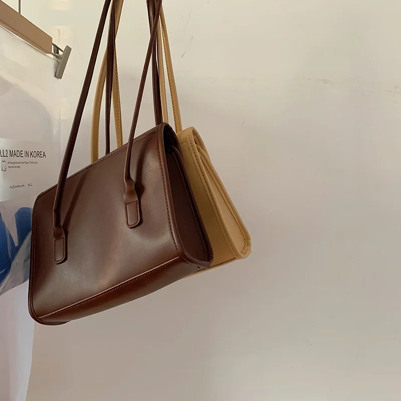 

Retro Style Women's Bag Women's Briefcase School Bag Pu Material Satchel