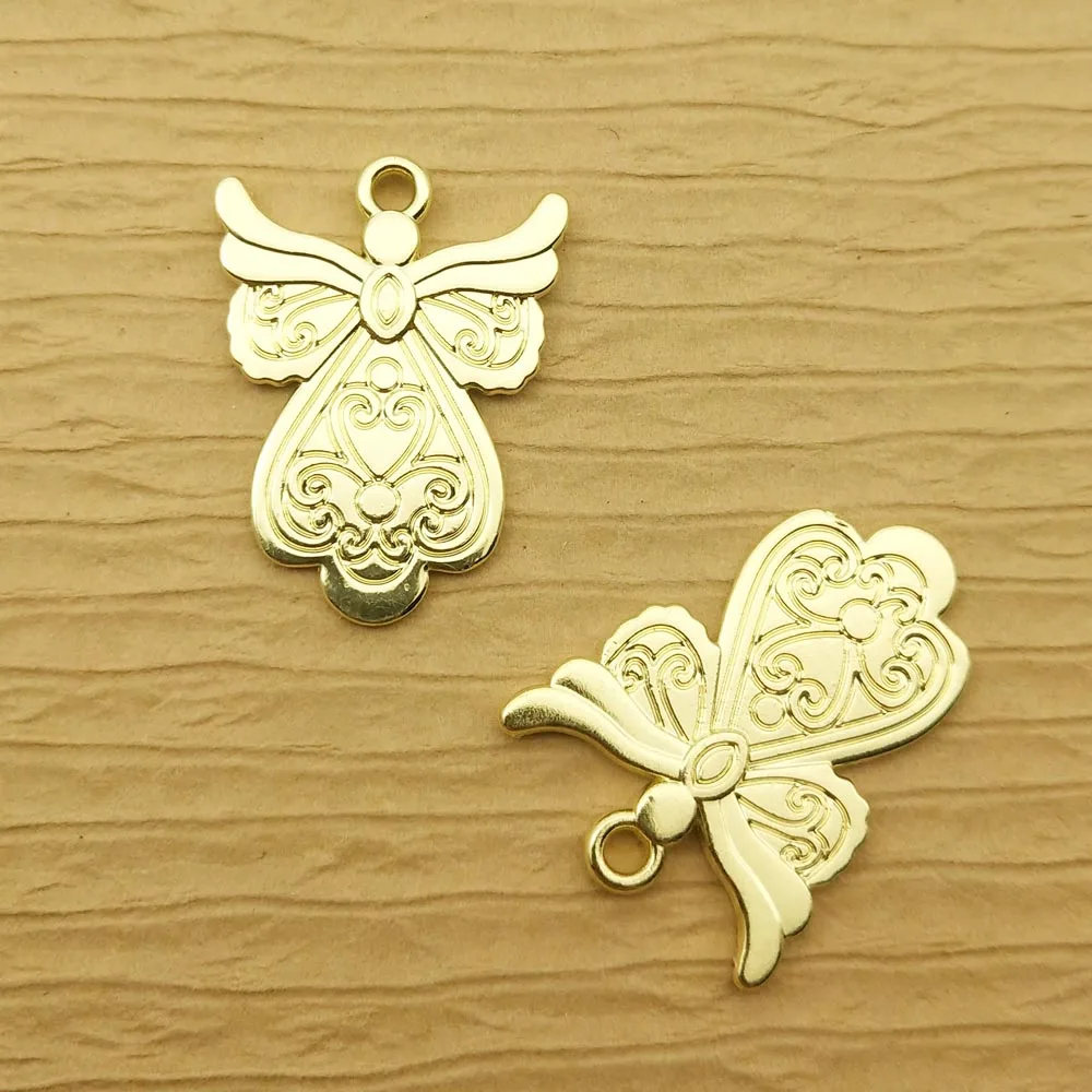 

10pcs 18x23mm wing angel charm for jewelry making earring pendant bracelet charm necklace charms diy finding
