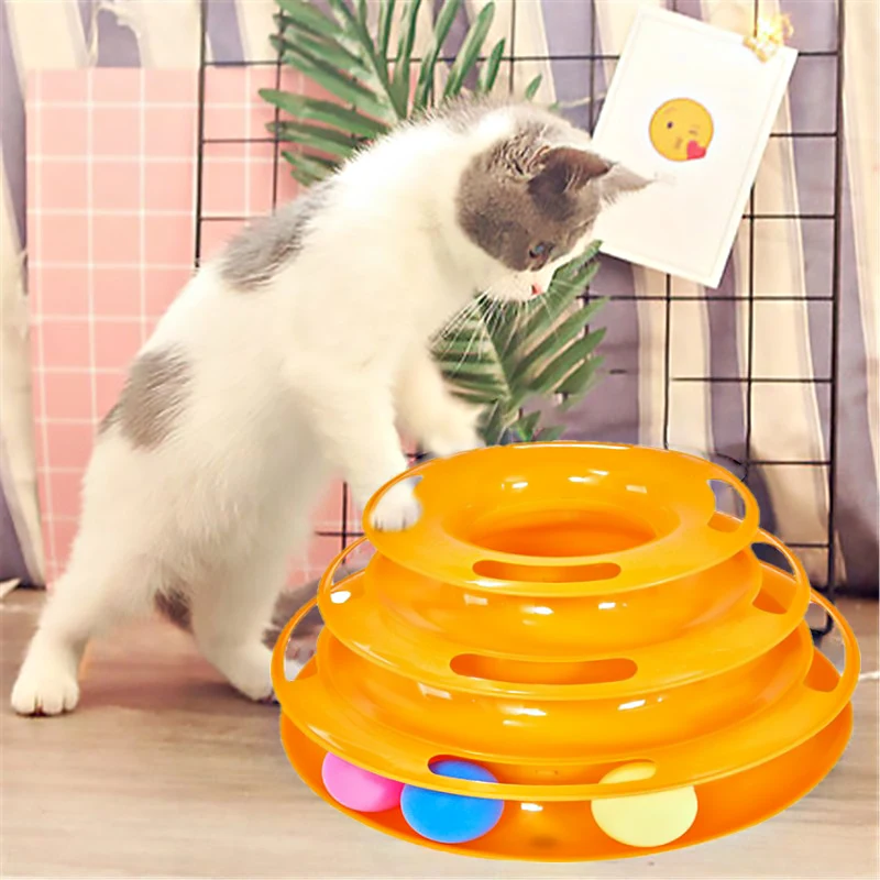 

Забавная игрушка для кошек, чаты, вращающийся круг, котята и щенок, пазл-Спиннер из ПП пластика, интерактивный смешной мяч-Katze, аксессуары для...