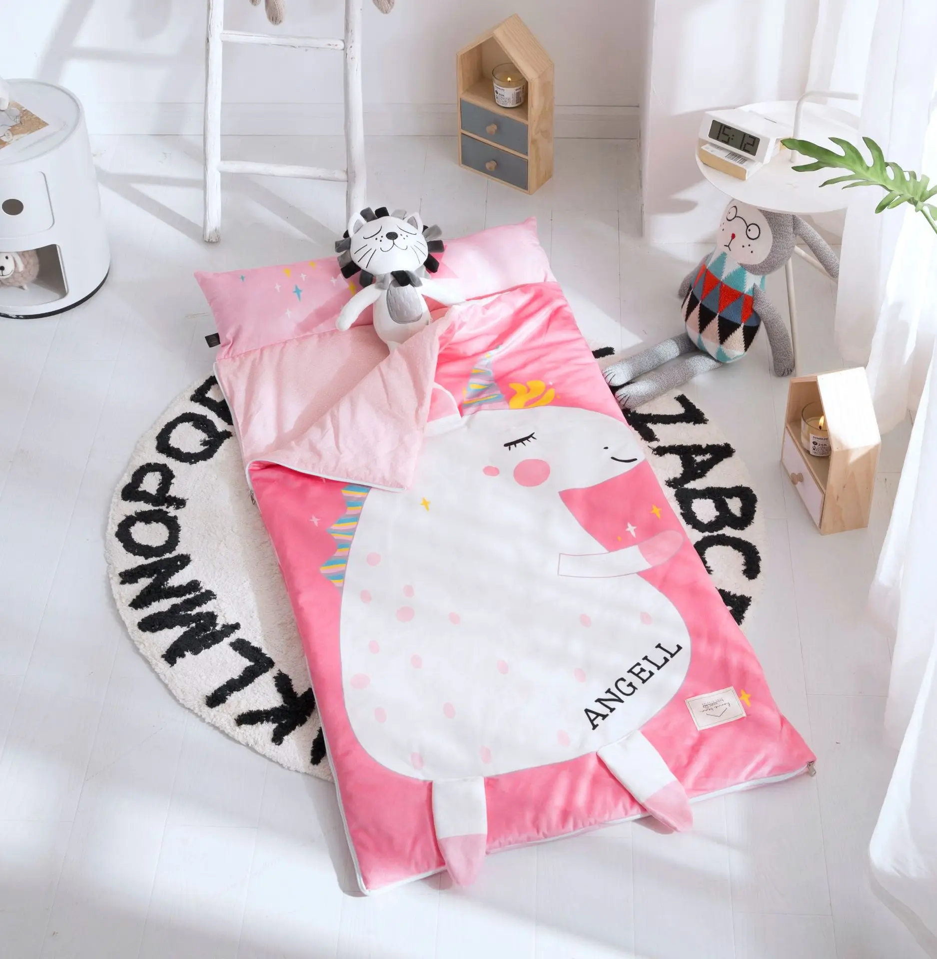 

Explosion Multifunction Children Anti-Kick Quilt Thicker rong Children Sleeping Bag Baby Wrapping Blanket Pillow Washable