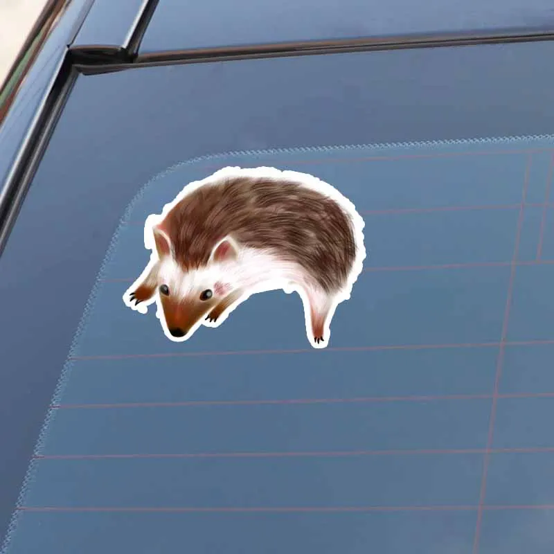 YJZT 11.5CM*15.8CM Interesting Personality Animal Hedgehog PVC Car Sticker Decals C29-0184 | Stickers