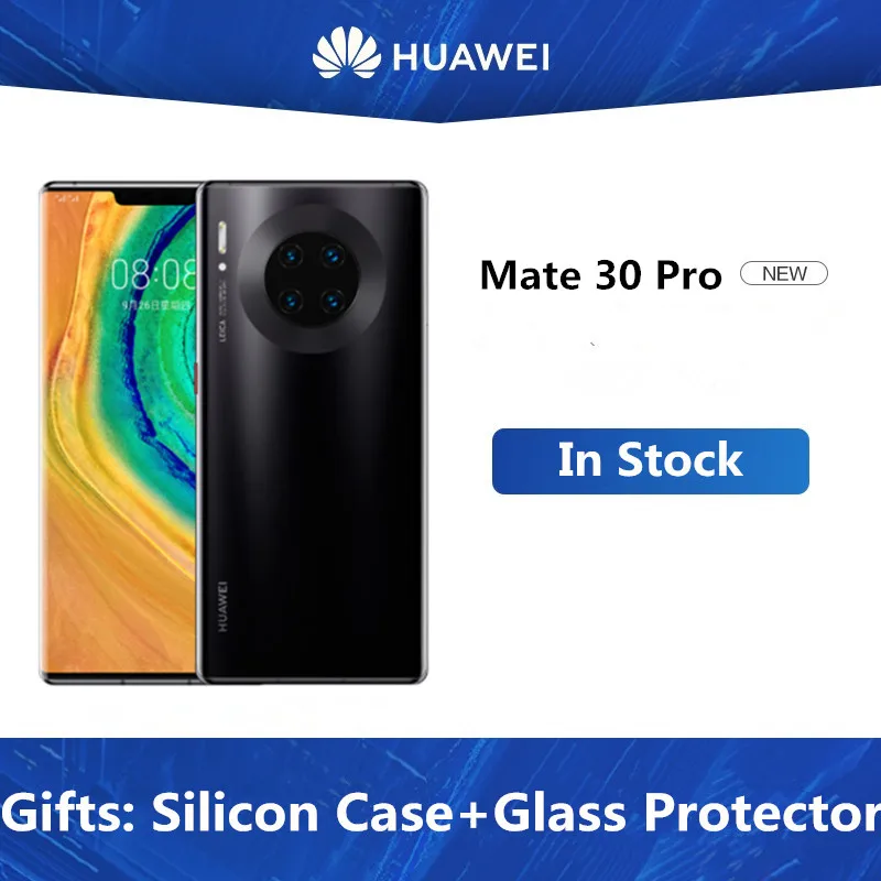 Мобильный телефон huawei mate 30 Pro Kirin 990 Android 10,0 6,5" 2400x1176 8 ГБ ОЗУ 256 Гб ПЗУ 40 Мп+ 40 Мп+ 32 МП 40 Вт зарядка IP68