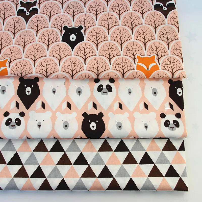 DIY 1 шт./лот кофейная ткань с животным узором саржа вышитая скатерть набор для