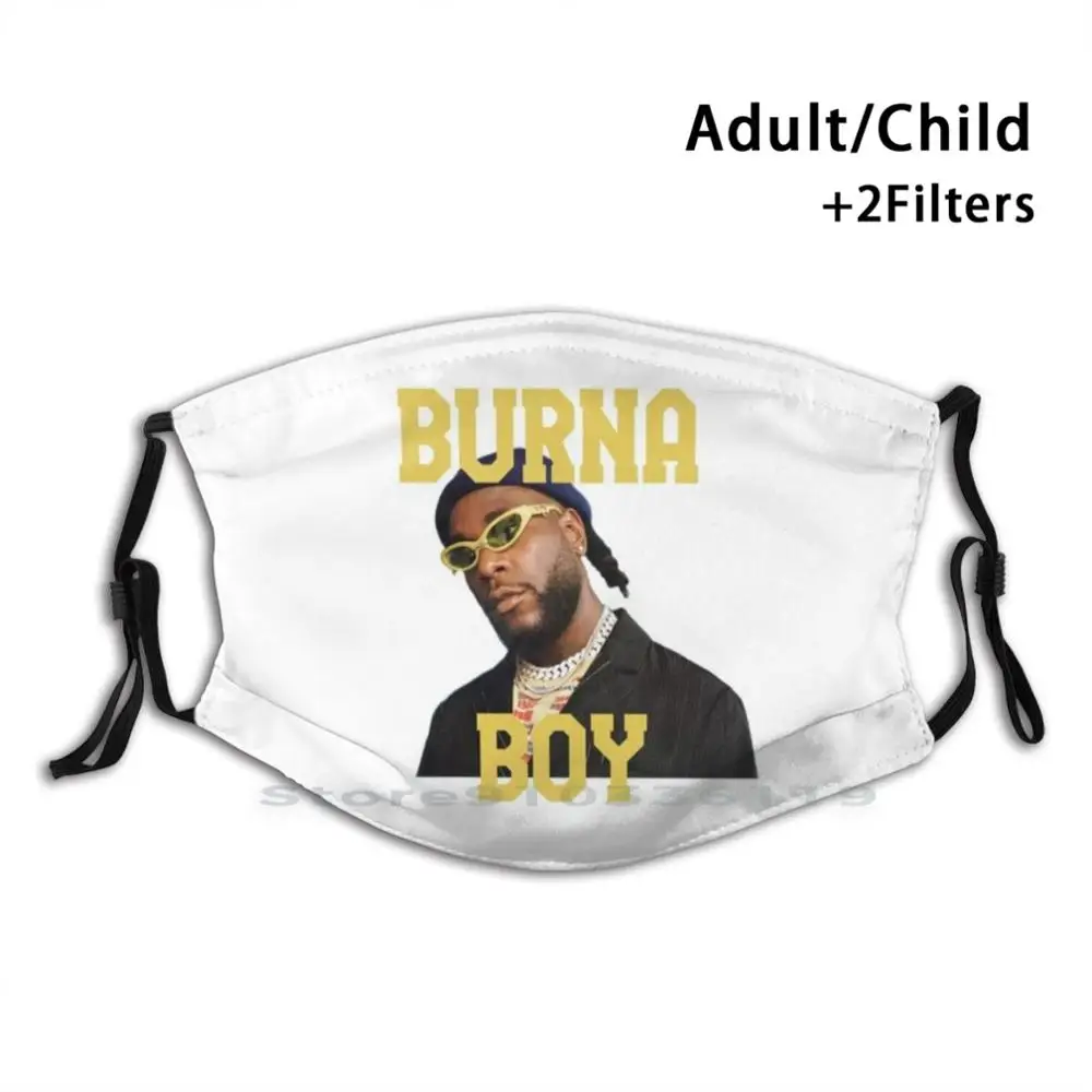 Смешная моющаяся маска для лица мальчиков и взрослых с фильтром Burna Boy Dave