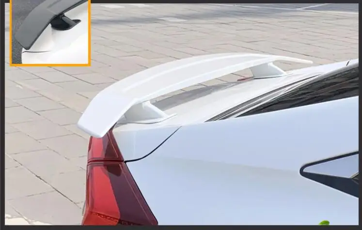 Спойлер для Honda civic 2016-2019 gt TF ABS Материал заднее крыло автомобиля праймер цвет