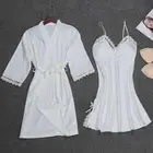 2 шт., женский костюм-кимоно с кружевной отделкой