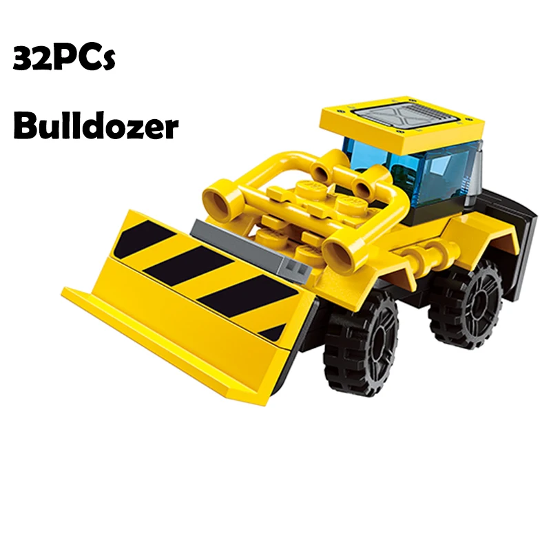 Конструктор HIPAC детский автомобиль грузовик фигурки кирпичи кран самосвал