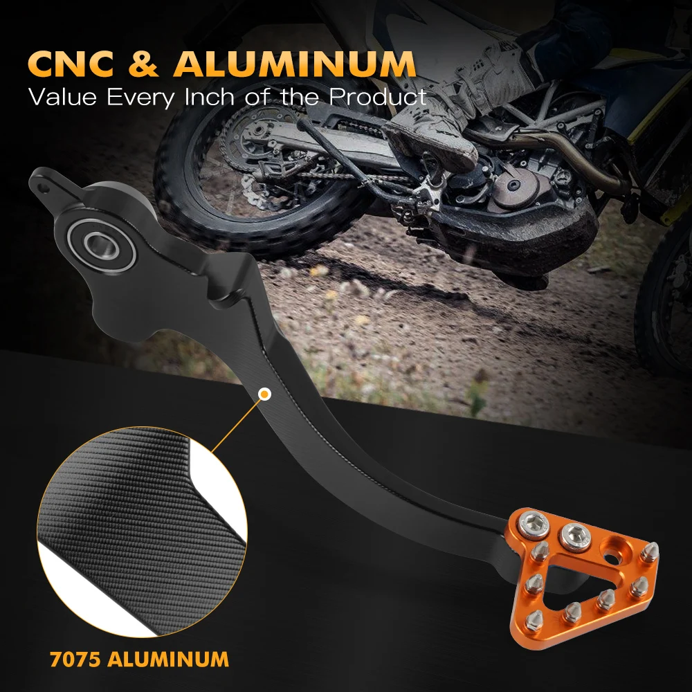NiceCNC Motorcycle Brake Pedal Lever Anti-slip CNC Footrest For For KTM 690 Enduro R/690 SMC R 2011-2018 2012 2013 2014 2015 enlarge