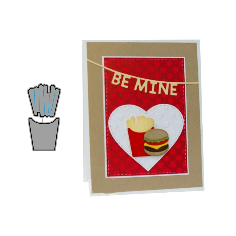 CH картошки фри сшитые металлические высекальные формы DIY Скрапбукинг ремесло