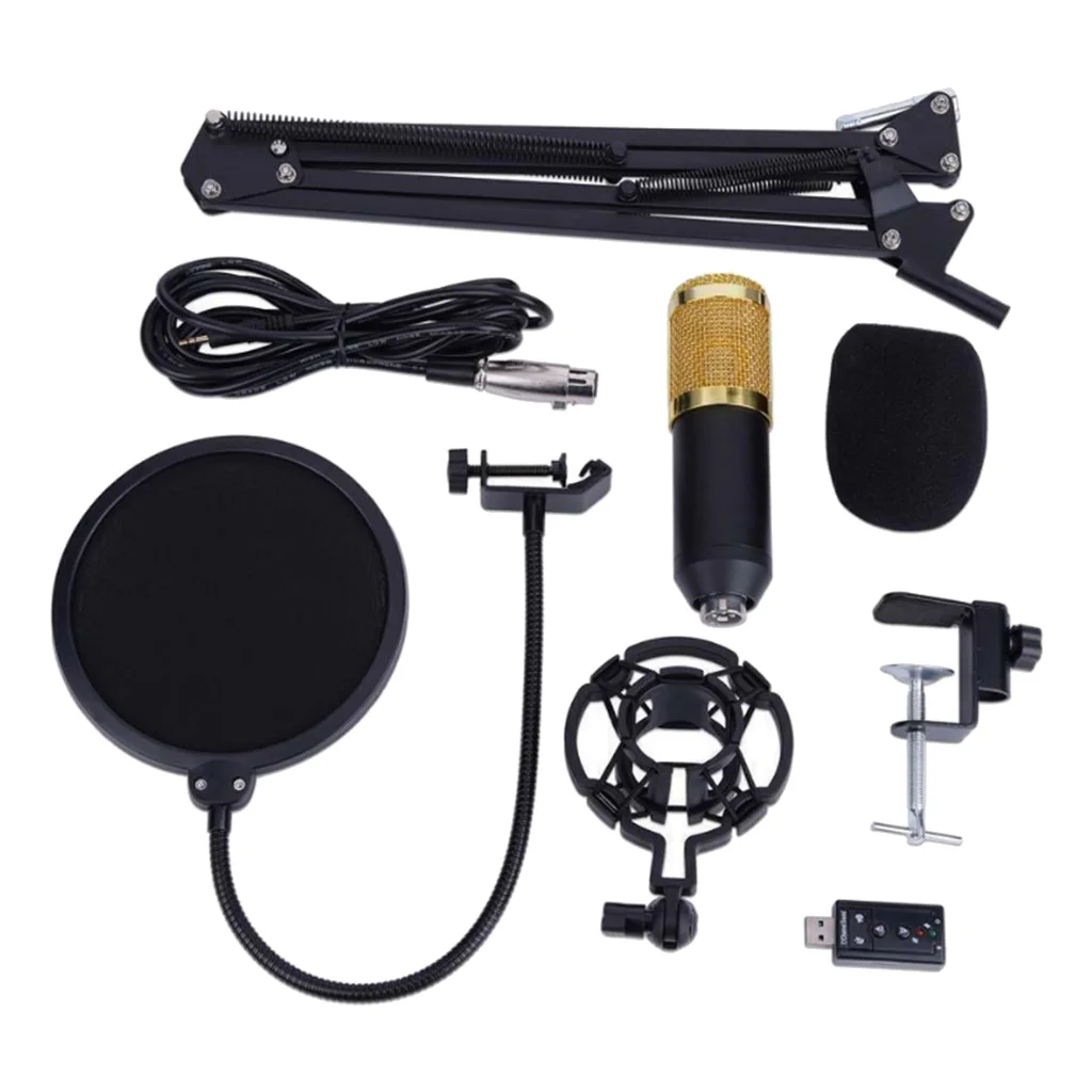 

Condenser Microphone Bundle BM-800 Mic Set for Studio Recording Brocasting Professional Microphone Kit