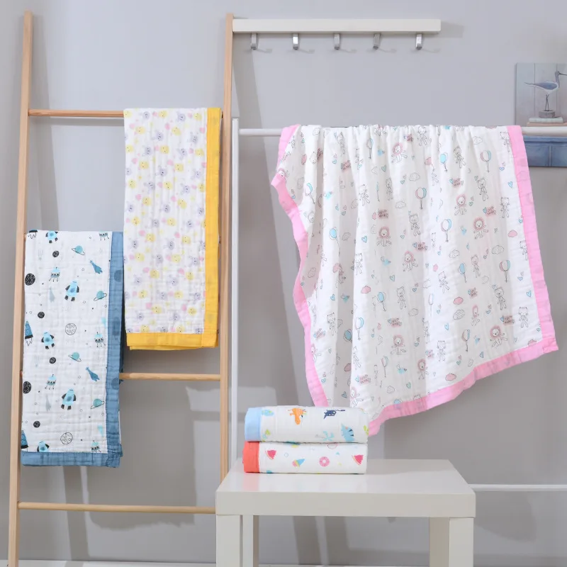 Новое Стильное 6 слойное одеяло из чистого хлопка INS Wind детское банное полотенце