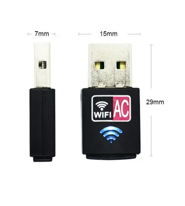 802.11ac беспроводной USB Wifi адаптер Nano-Sized USB Ethernet Сетевая карта 600 Мбит/с 2,4G 5 ГГц ПК WiFi приемник AC WiFi ключ