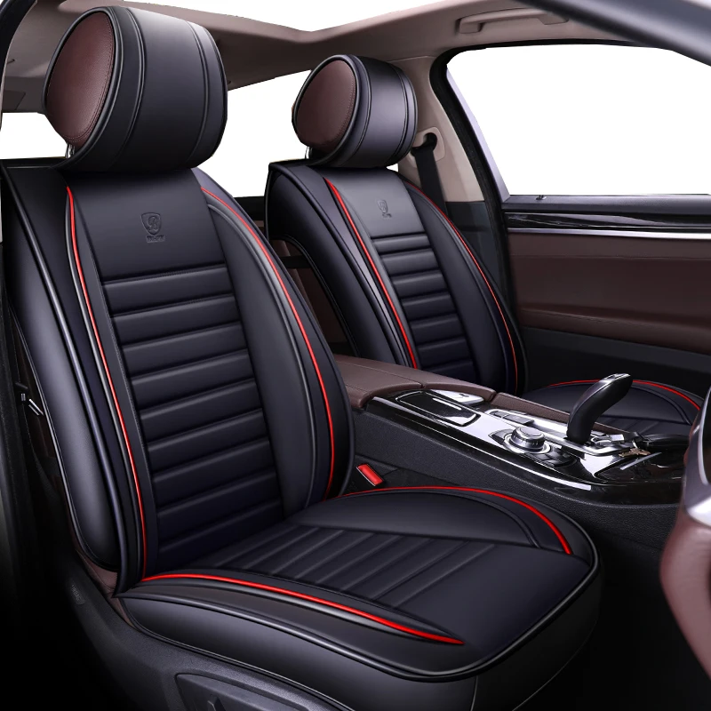 Чехлы для автокресел из искусственной кожи с полным покрытием для mercedes benz class c w202 t202 w203 t203 w204 w205 - Название цвета: black standard