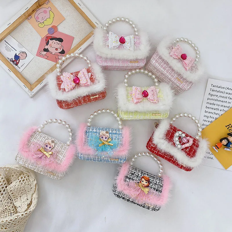 

Korean Style Girls Mini Purses 2021 Cute Princess Crossbody Bags for Kids Small Coin Pouch Baby Party Hand Bags Girl Wallet