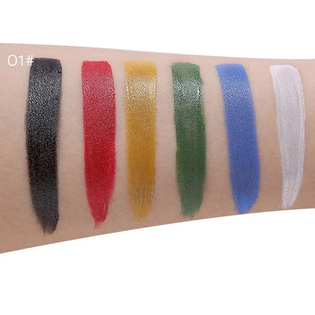 6 Colors Body Paint Halloween Makeup Palette UV Glowing Face Painting Temporary Tattoo Pigment Carnival Party 201911.11 |