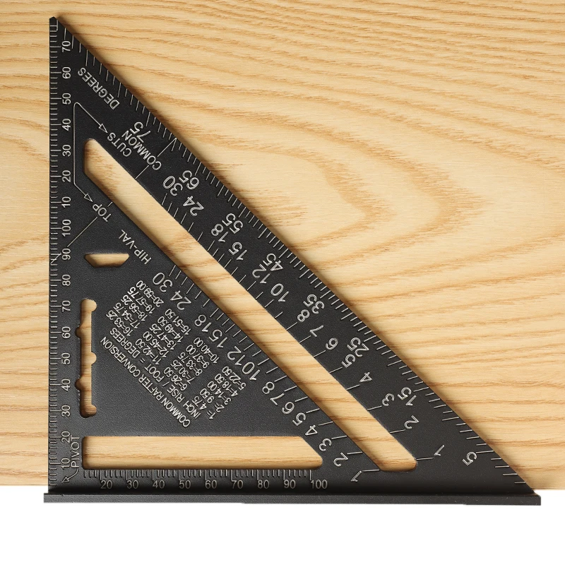 

7 inch / 12 inch Triangle Angle Ruler Squares Triangular Measuring Ruler Woodwork Angle Protractor Trammel Gauge Measuring Tool