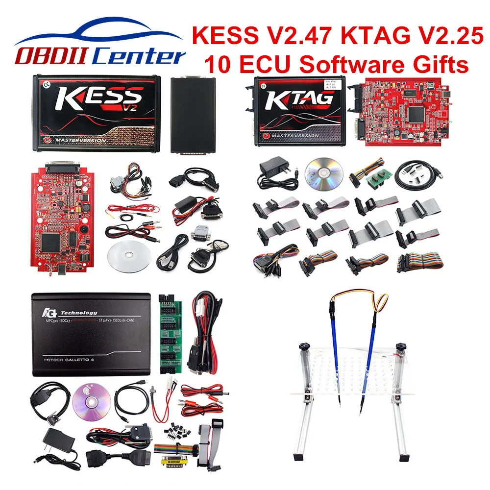 Полный KESS V2 5,017 V2.47 KTAG 7,020 V2.25 рамка фонового режима отладки светодиодный адаптер KESS V5.017 k-tag K тег V7.020 красный PCB Galletto 4 FGTECH 0475