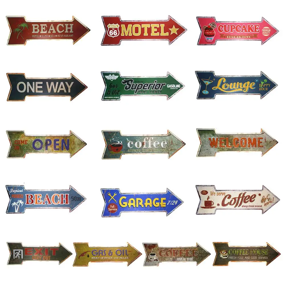 Винтажный пивной бар со стрелками и капкейками, Настенный декор для кофе, постер