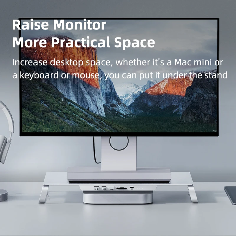 Хаг-Ибис Монитор подставка Riser USB-C концентратор с двойным корпусом жесткого диска