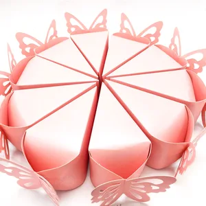 100 шт. декупаж бабочка торт конфеты коробка Шоколад Бумажные коробки свадебные подарки коробки подарки для гостей свадебный сувенир