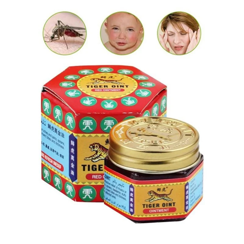 

Red White Tiger Balm Ointment For Headache Toothache Stomachache Painkiller Muscle Relieving Lion Balm Dizziness Essential Balm