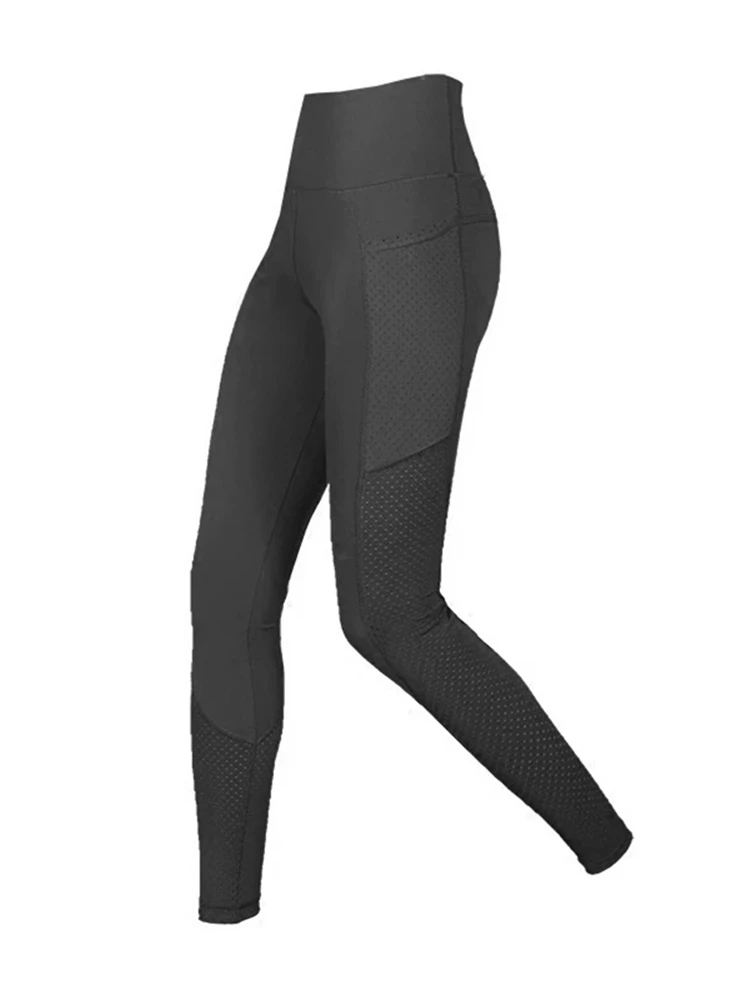 Цветные белые штаны для йоги с высокой талией и карманами дышащие леггинсы