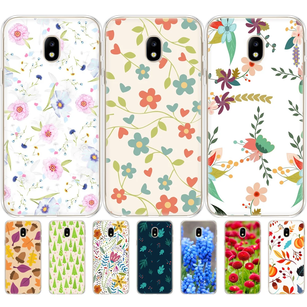 

For Samsung Galaxy J2 Prime J3 J5 J7 2016 2017 J2 J1 J7 prime 2 Case TPU Silicone Cover Cartoon plant small flower