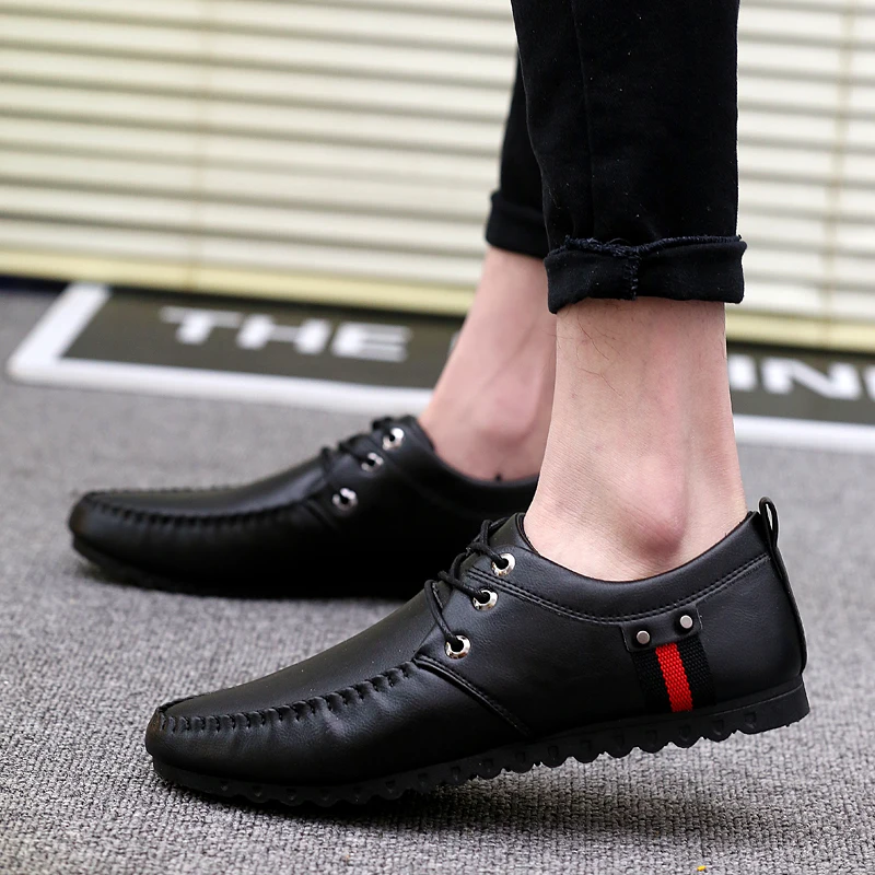 

2021 Breathable Solid Color Slip Men Driving Shoes Spring And Autumn New Style Breathable Men's Peas Shoes the British Sneakers